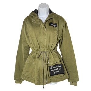 Twilight x Dolls Kill Olive Twill Hooded Parka (NWOT)